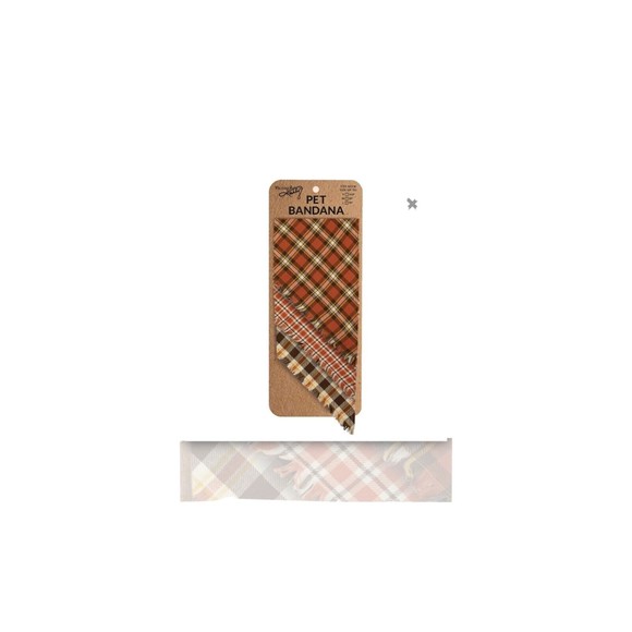 Plaid Pet Bandana Set Size Med - Picture 1 of 2